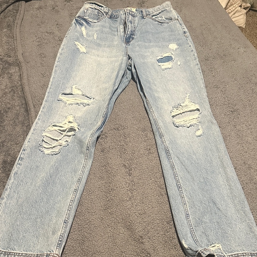We the free Distressed Light Blue Women's Jeans